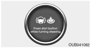Press start button while turn steering