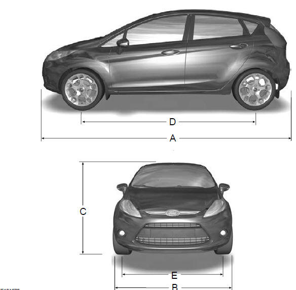 Wymiary pojazdu - wersje 3-drzwiowe, 5-drzwiowe i van