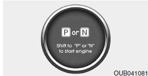 Aby uruchomić silnik, użyć położenia P lub N