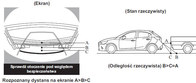 Trójwymiarowy obiekt z tyłu samochodu