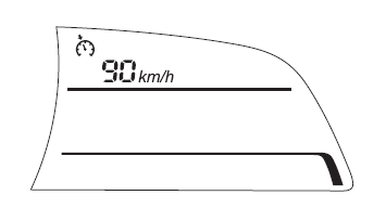 Wskazanie prędkości samochodu ustawionej w tempomacie*