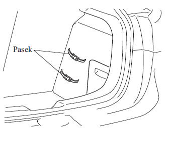 Pasek mocujący trójkąt ostrzegawczy (Hatchback)