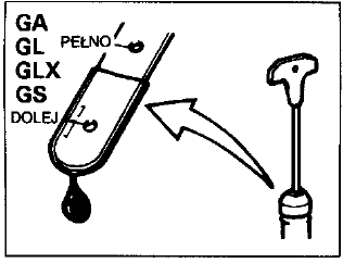 Sprawdzanie poziomu oleju